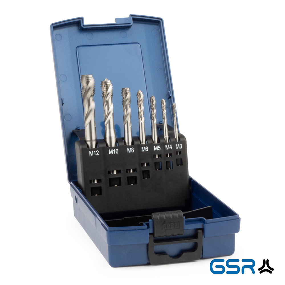 SILVER Maschinengewindebohrer-Set 7-tlg., M3–M12, DIN 2184-1, HSS-E